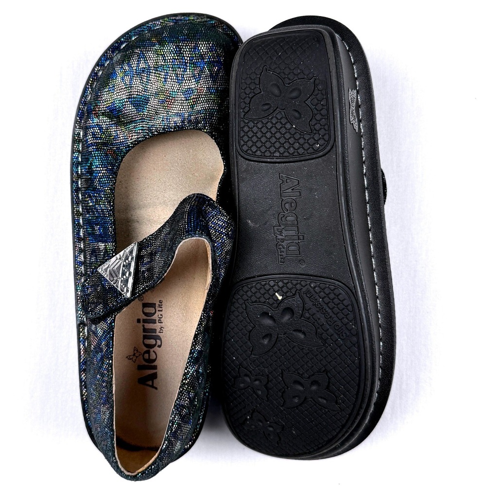 Alegria Paloma Mary Jane PAL-321 Iridescent Mosiac Leather Nursing Shoes-Sz 37 - Picture 7 of 8
